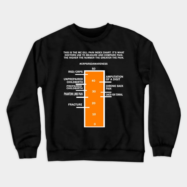 McGill Pain scale CRPS RSD Awareness Shirt Crewneck Sweatshirt by notacraftyusername